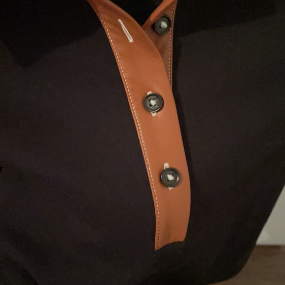 STAUD Jay Polo Dress with faux leather collar Size XS - Picture 8 of 15